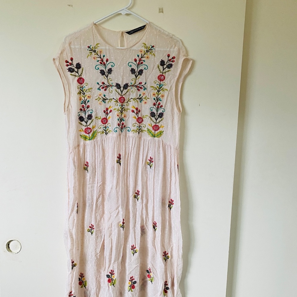 Sheer Cottage-core Dress